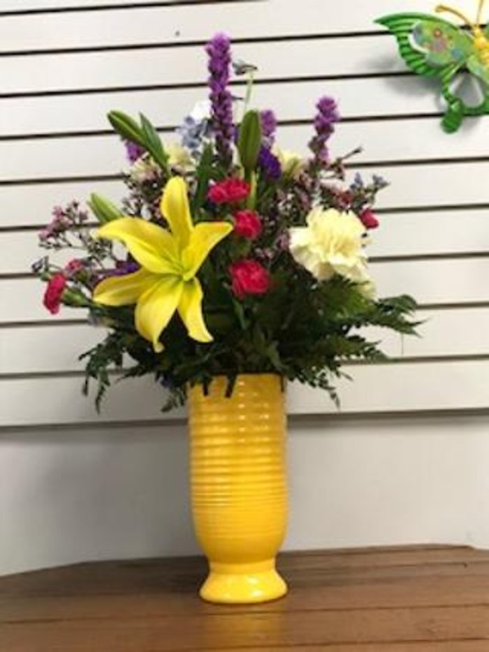 YELLOW SPRING VASE